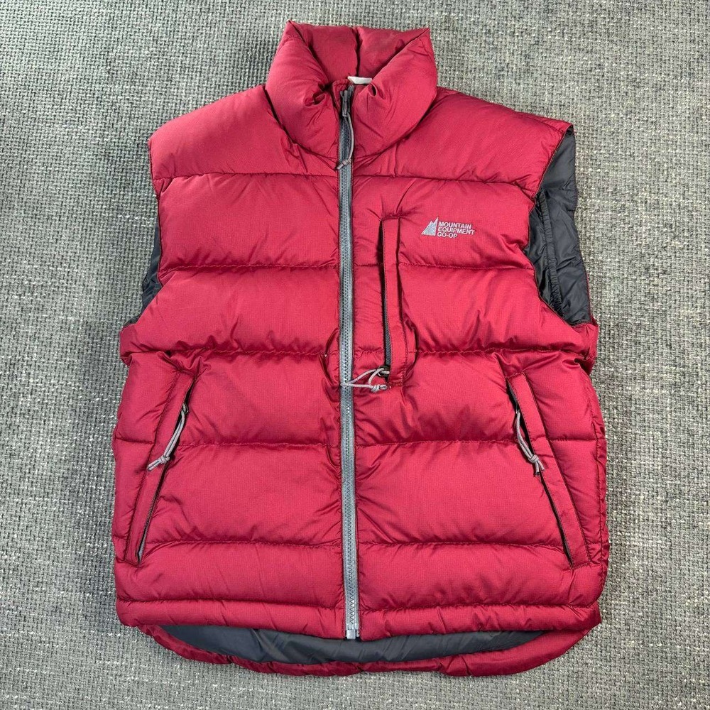 MEC Mountain Equipment Co-op Puffer Vest Womens XS Red Down Insulated Gorpcore